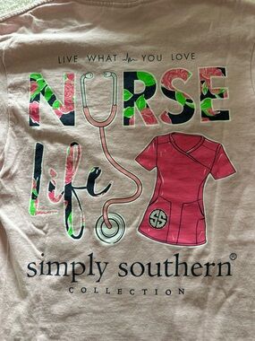 Simply Southern Nurse Life Light Pink Short Sleeve